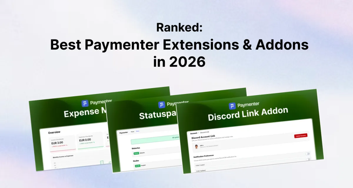 Best Paymenter extensions and addons ranked