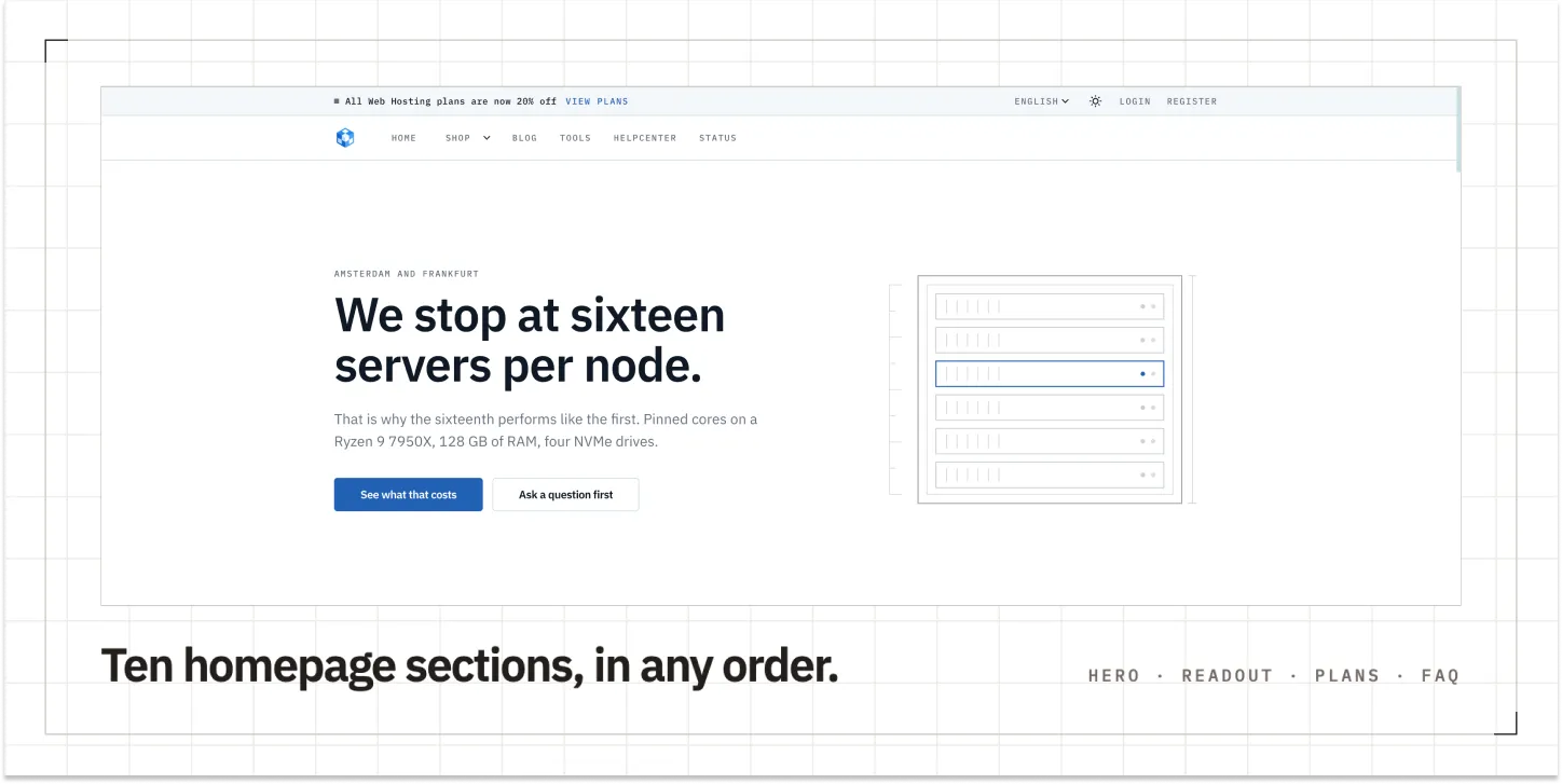 Industrial page builder