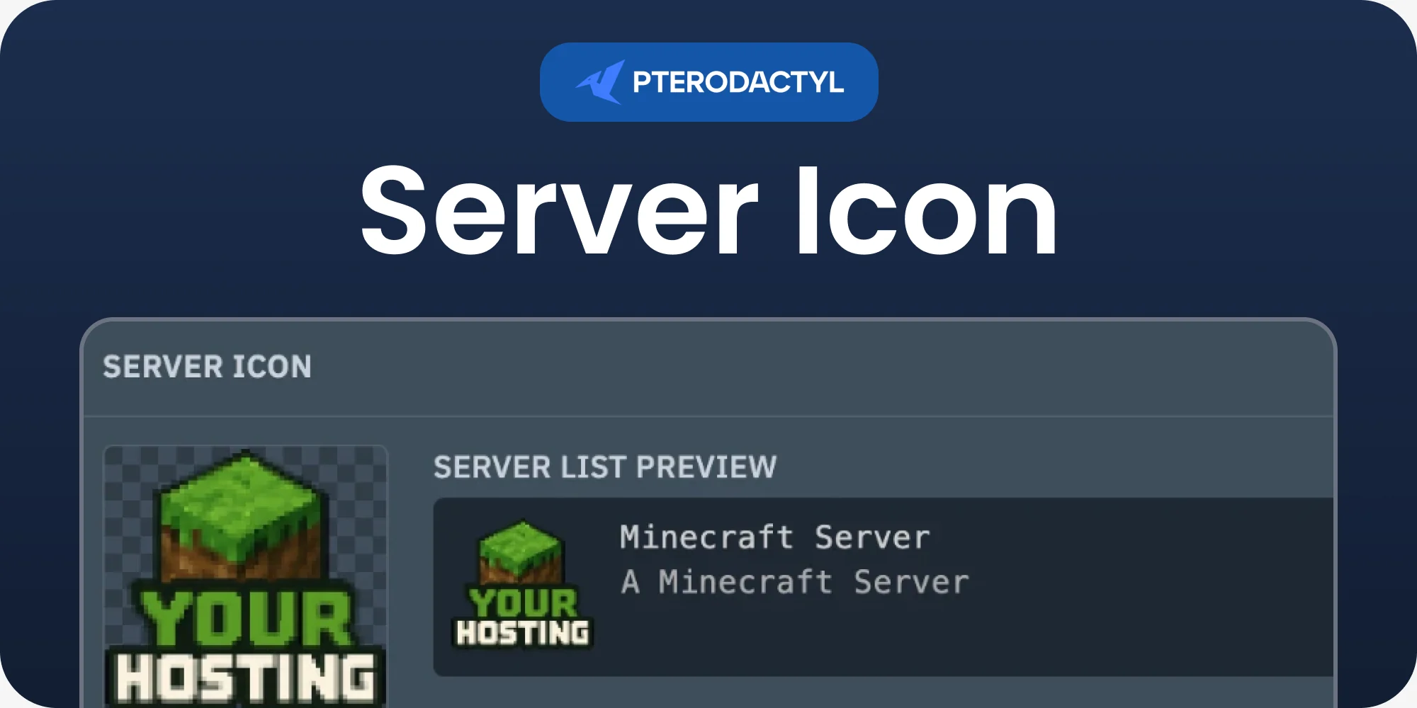 Server Icon | Pterodactyl v2