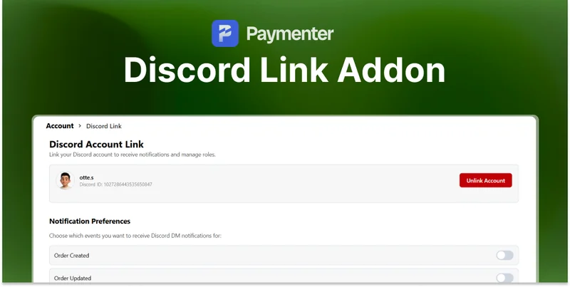 Discord Link Addon | Paymenter