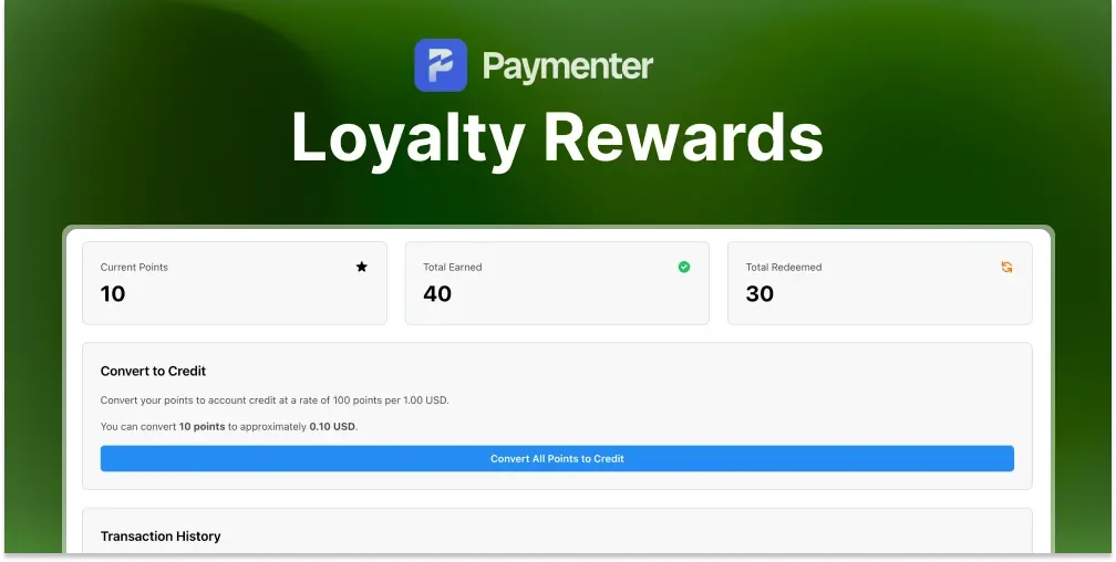 Loyalty Rewards Addon | Paymenter