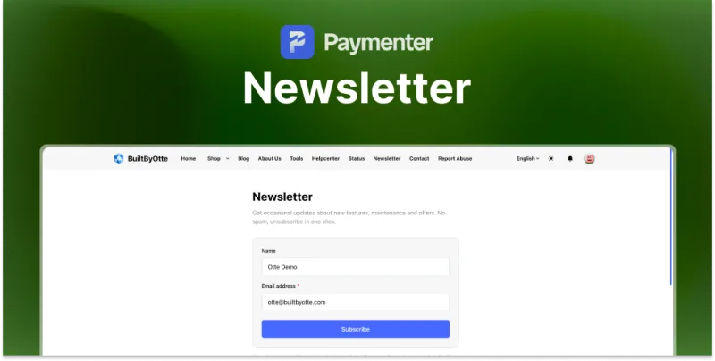 Newsletter Addon | Paymenter