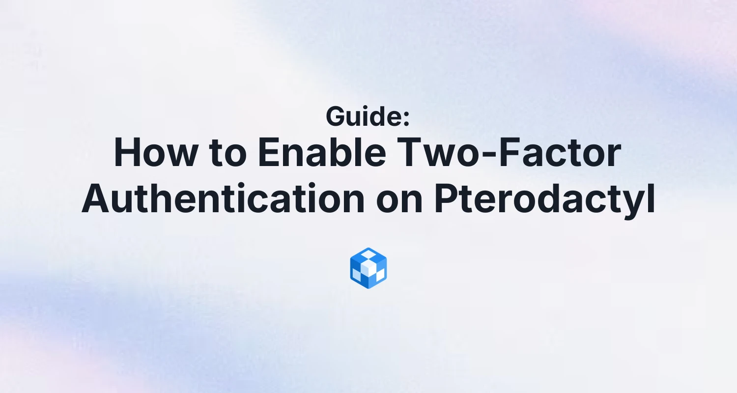 Pterodactyl panel login screen representing two-factor authentication for hosting admin accounts