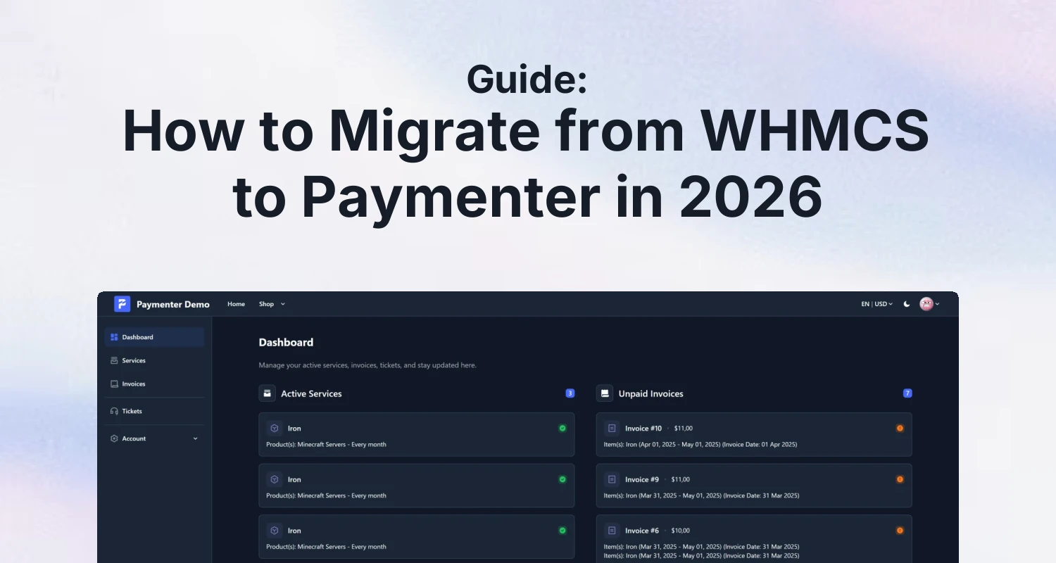 Migrating a hosting billing platform from WHMCS to Paymenter
