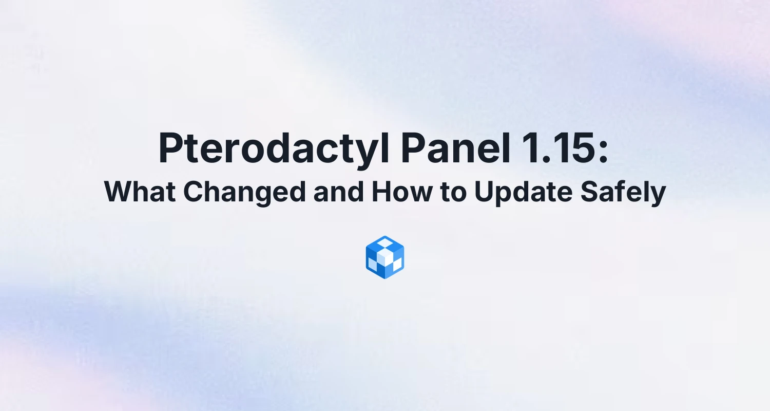 Pterodactyl Panel release notes on GitHub showing version v1.15.1