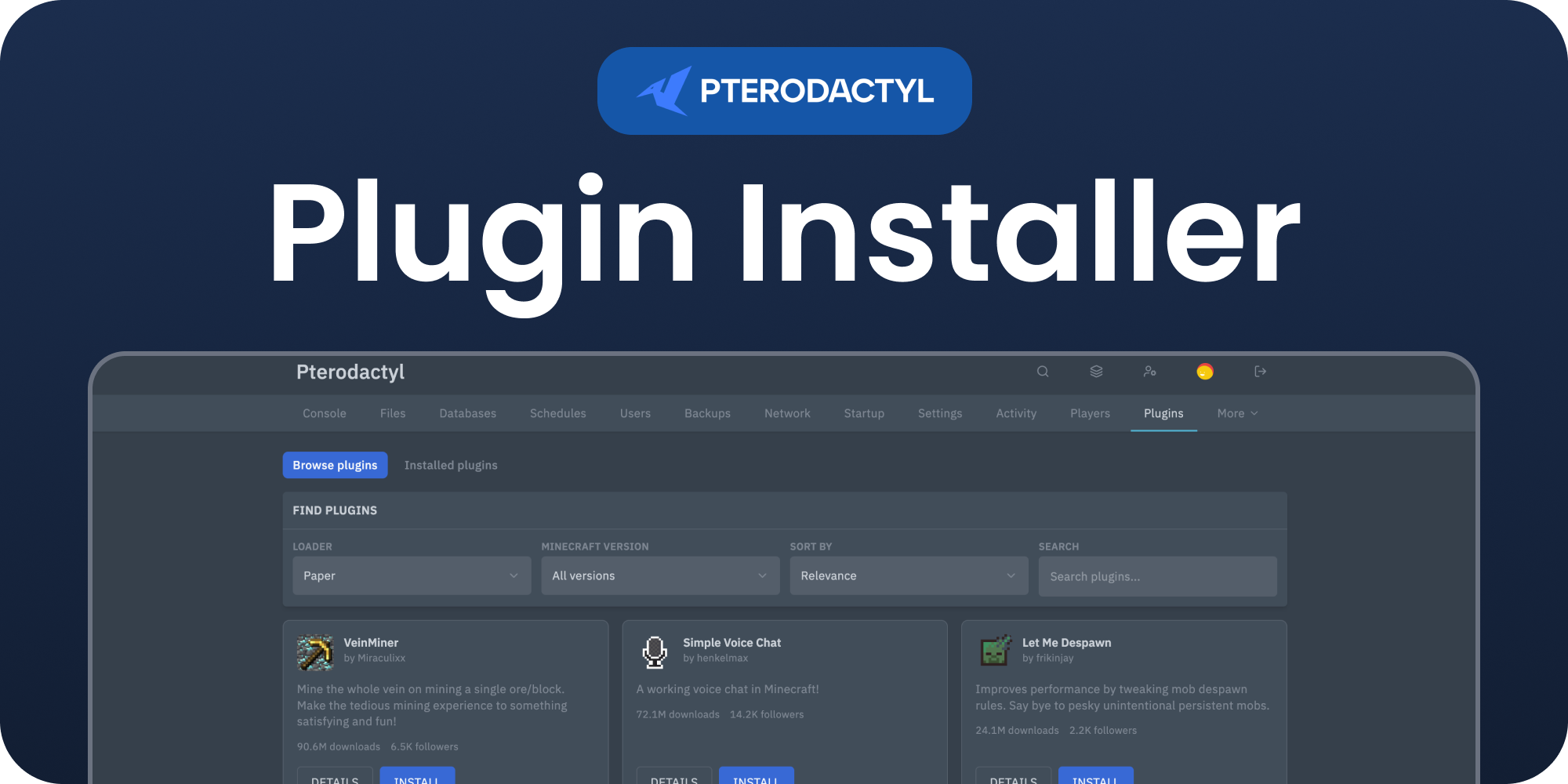 Plugin Installer | Pterodactyl v2