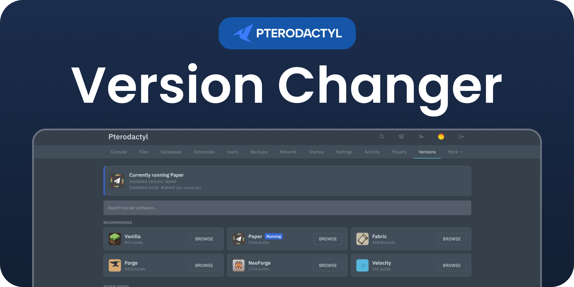 Version Changer | Pterodactyl v2