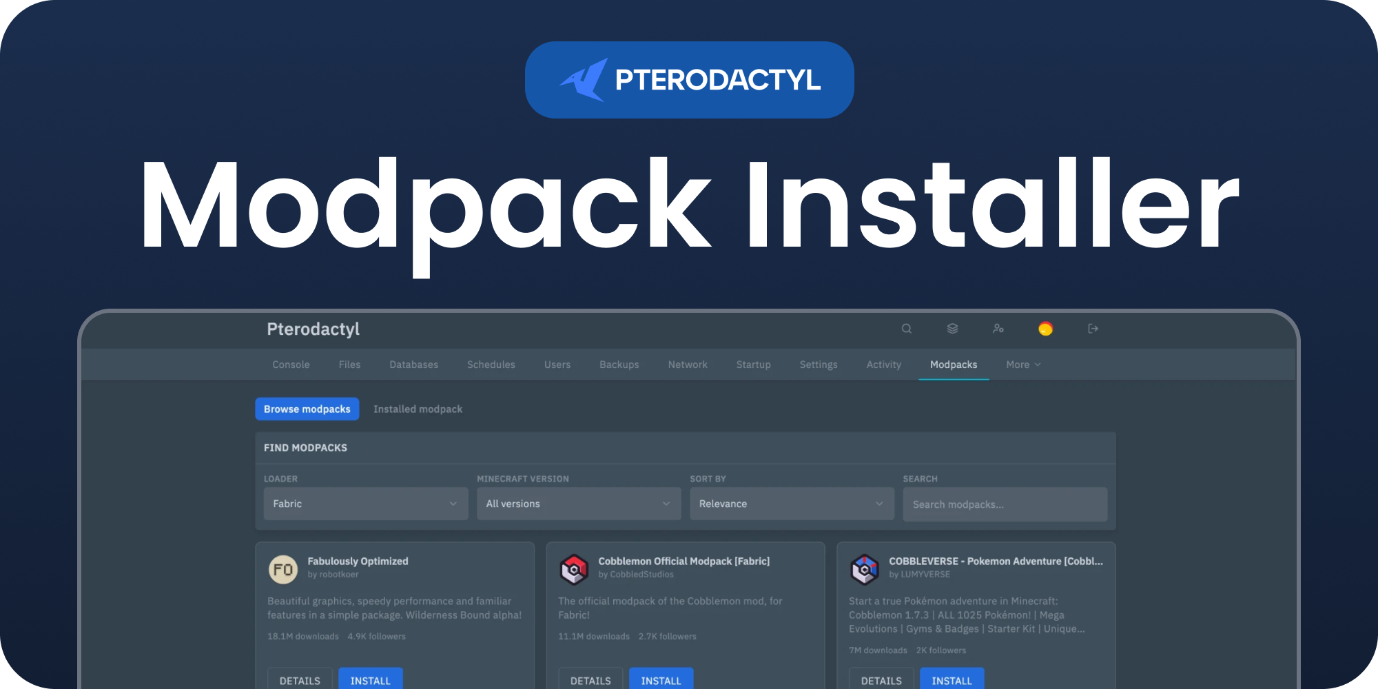 Modpack Installer | Pterodactyl v2