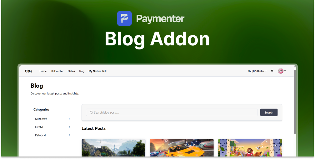 Blog Addon | Paymenter